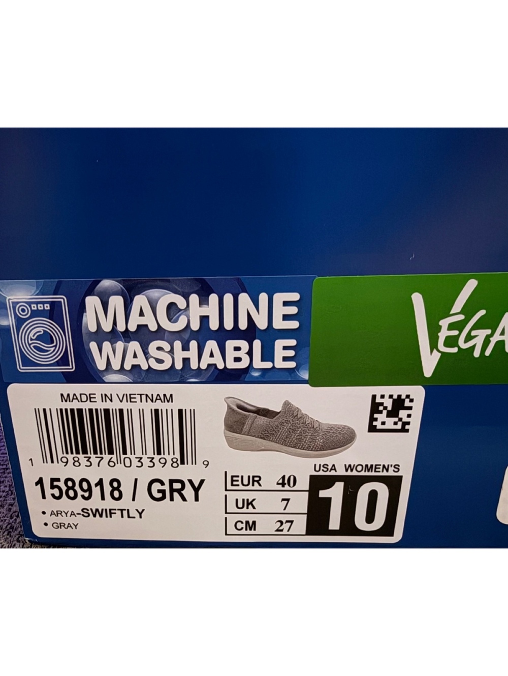 Skechers WMNS 10 Hands Free Slip-ins Arya Knit Gray Walking Shoes 158918 NIB - Picture 11 of 11